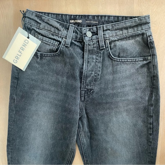 GRLFRND Karolina High Rise Straight Crop Black Jeans - Picture 4 of 12